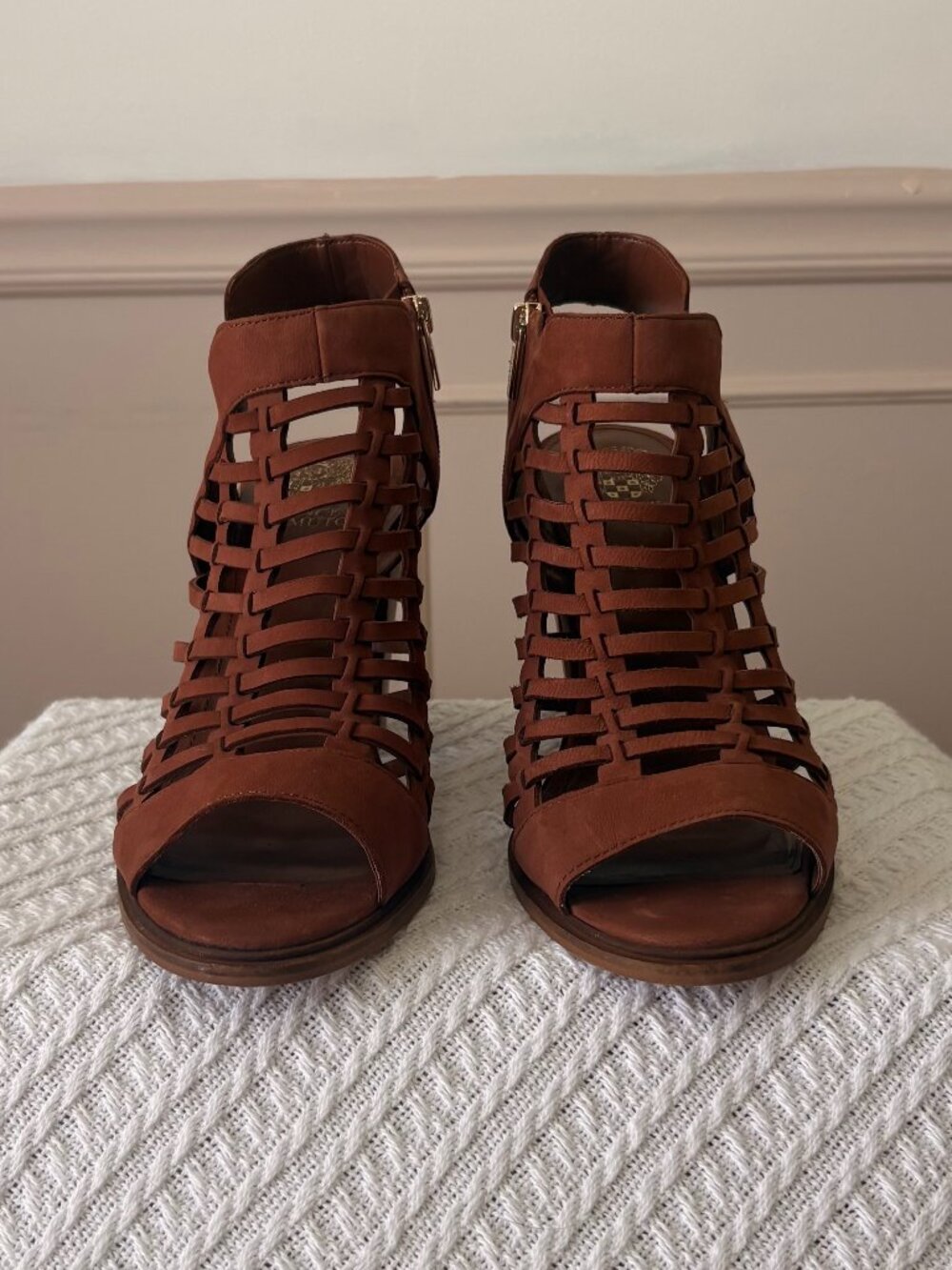 🌿 Woven Heeled Sandals Whimsigoth Boho Vince Camuto Kessey 12M 🌿